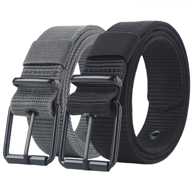 Leatherwork Eyelets - Nouveaux hommes ceinture poreuse toile boucle