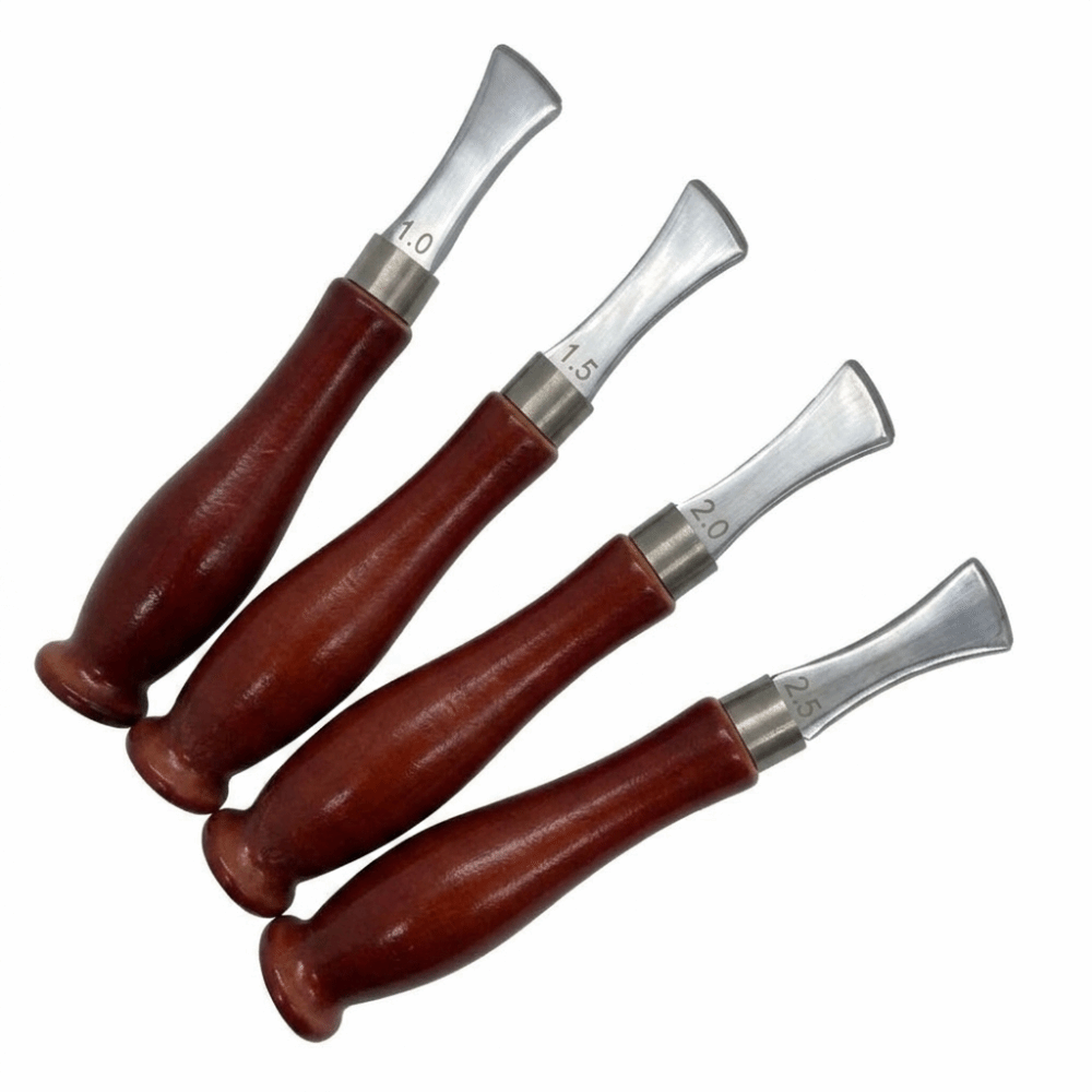 Leatherwork Edge Beveler - Lot de 4 rainureurs de précision