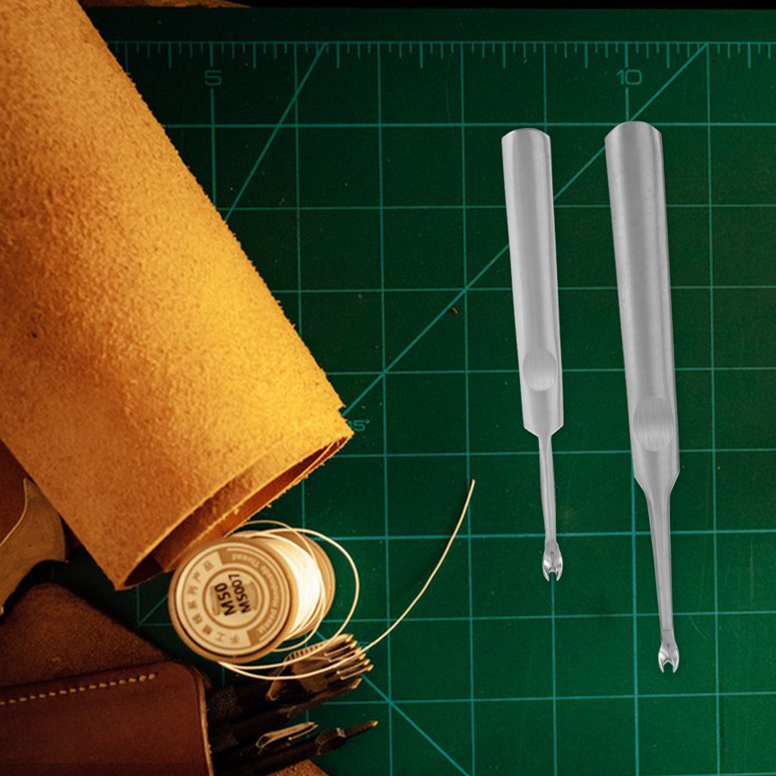 Leatherwork Edge Beveler - Lot de 2 rainureurs en acier