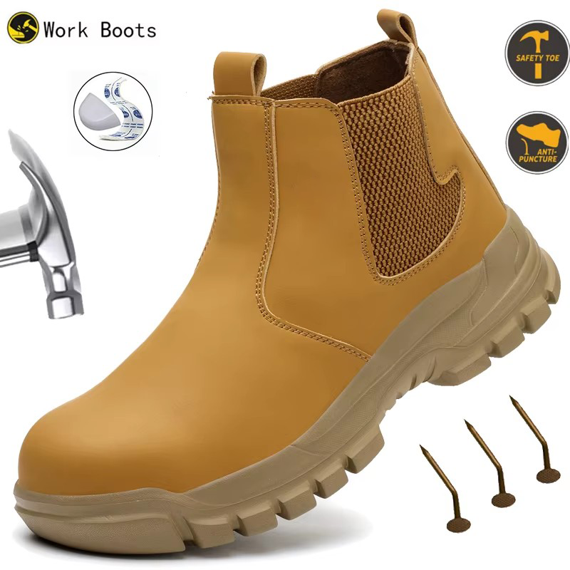 Leather Work Flats - Bottes de travail de sécurité imperméables