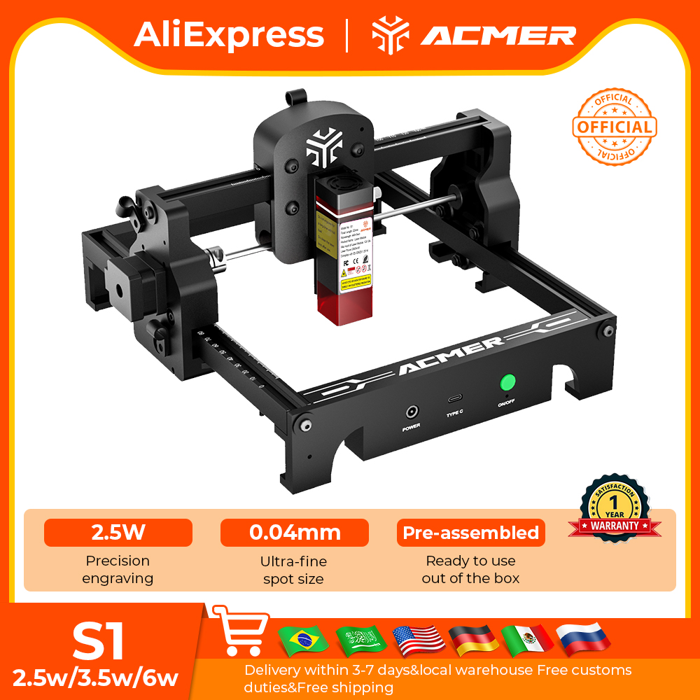Leatherwork Machine - ACMER S1 Mini Machine de gravure