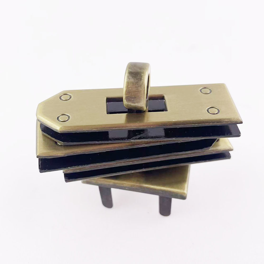 Leatherwork Hardware - 1 ensemble (4 pièces) de fermoirs