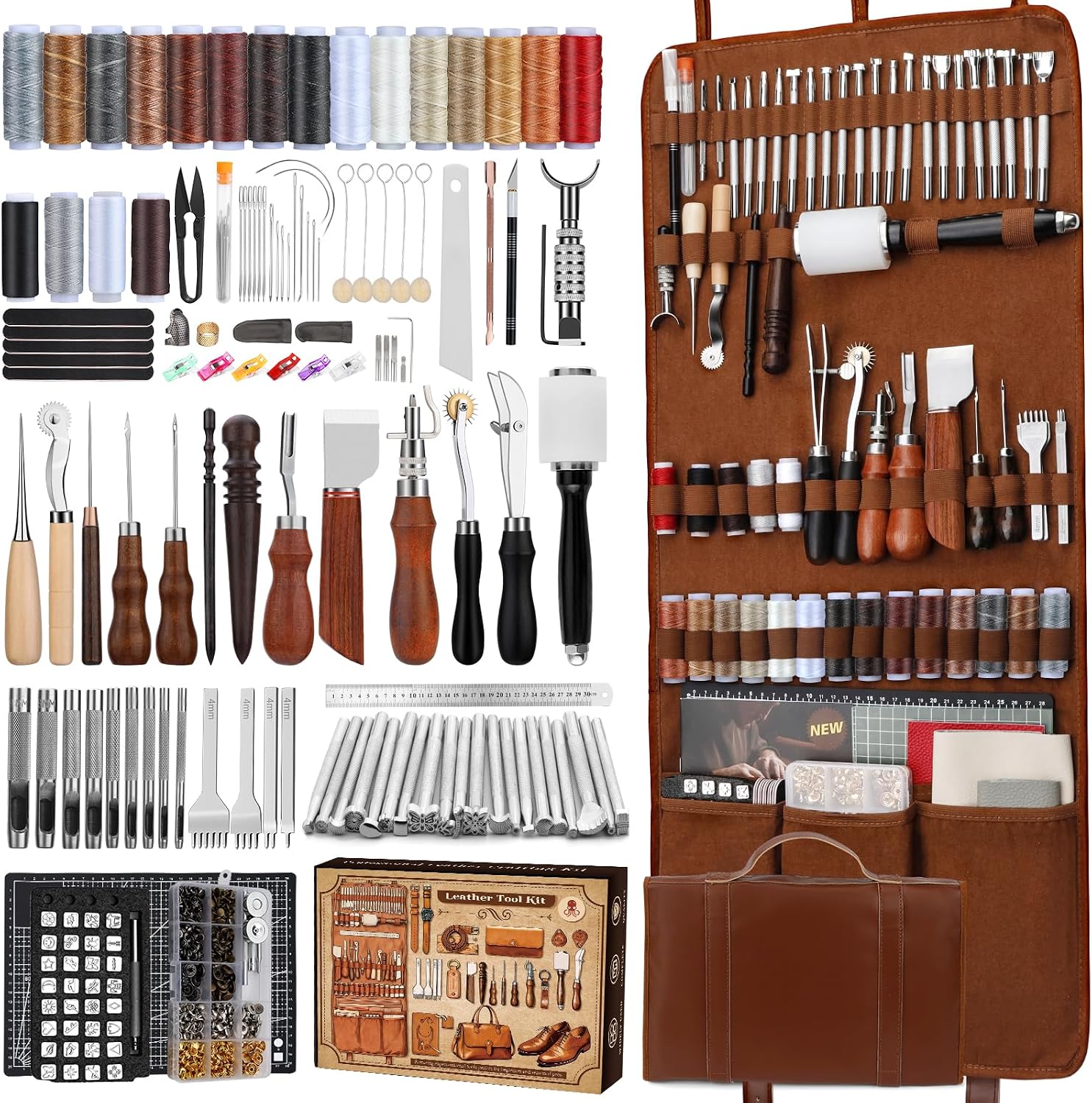 Leatherwork Bag - Kit de travail du cuir, outils