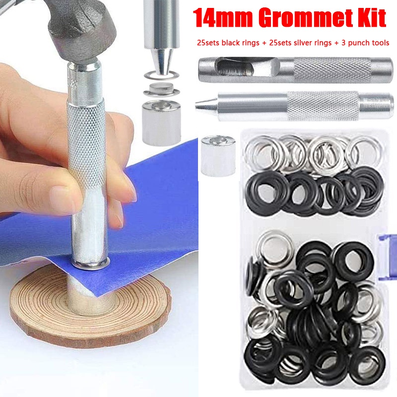 Leatherwork Eyelets - Kit d'outils de poinçonnage d'oeillets pour