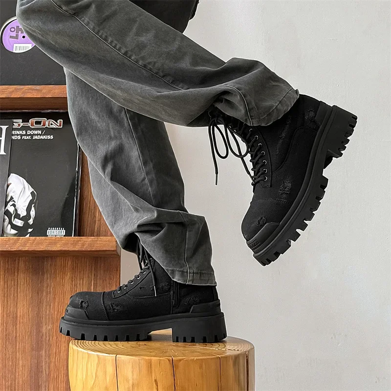 Leather Work Flats - Bottes de travail automne/hiver 2025, nouvelles