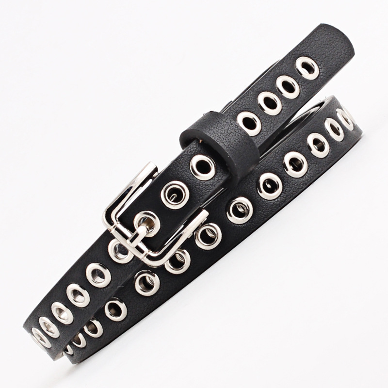 Leatherwork Eyelets - Ceinture de pantalon en cuir pour