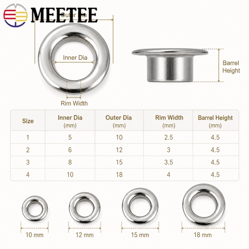 100 Ensembles de Œillets Métal - Leatherwork Eyelets avis et prix