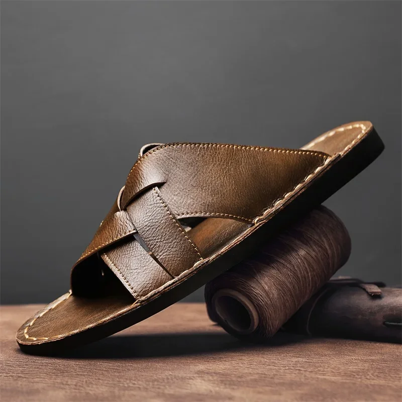 Sandales décontractées en cuir - Leather Work Flats avis et prix