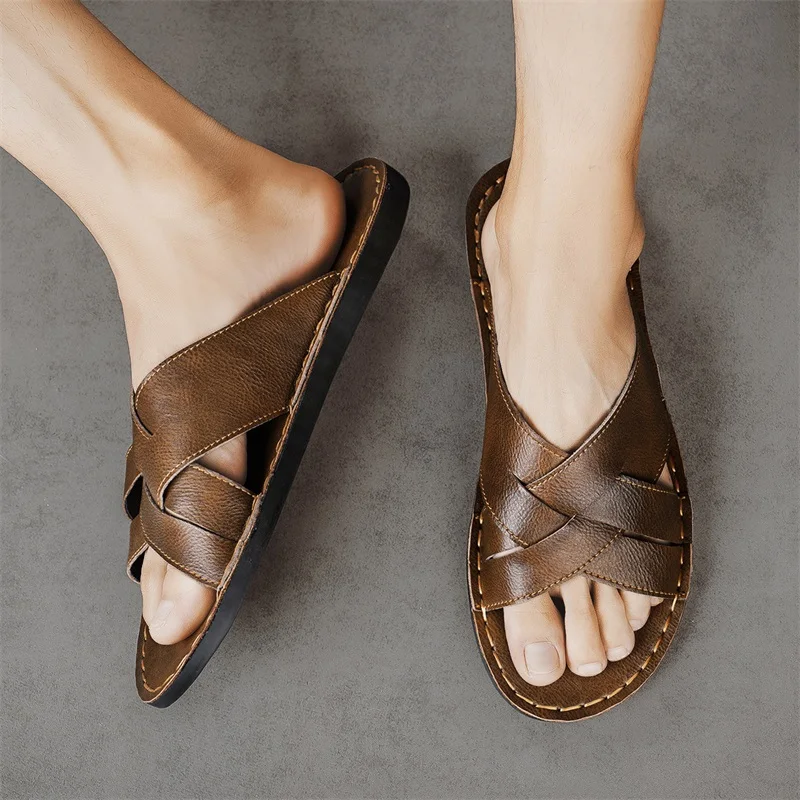 Sandales décontractées en cuir - Leather Work Flats avis et prix