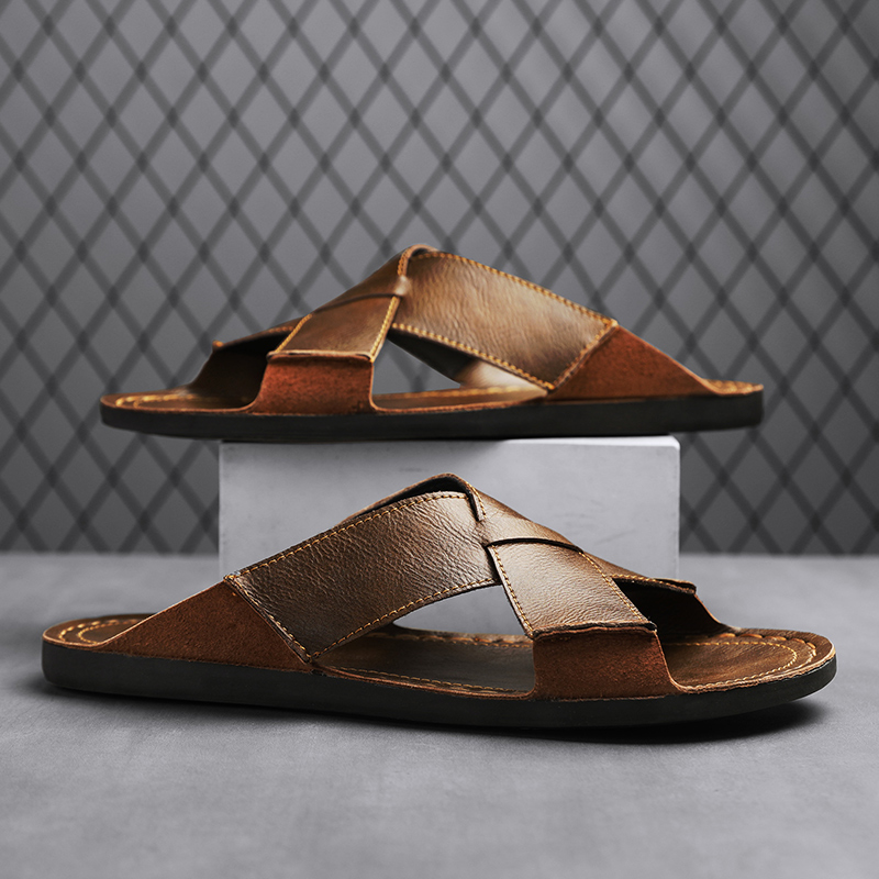 Mode en cuir véritable hommes  - Leather Work Flats avis et prix