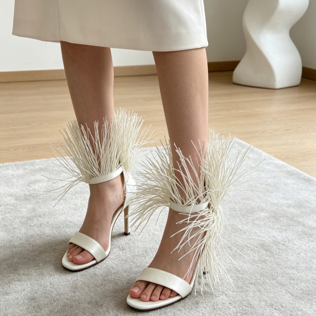 Sandales en cuir blanc pour fe - Leather Work Flats avis et prix