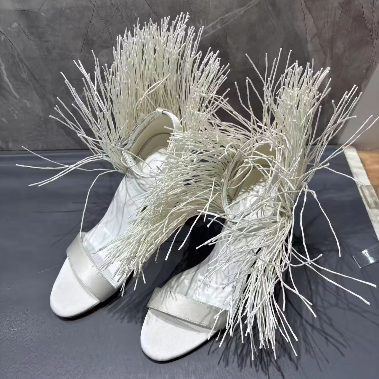 Sandales en cuir blanc pour fe - Leather Work Flats avis et prix