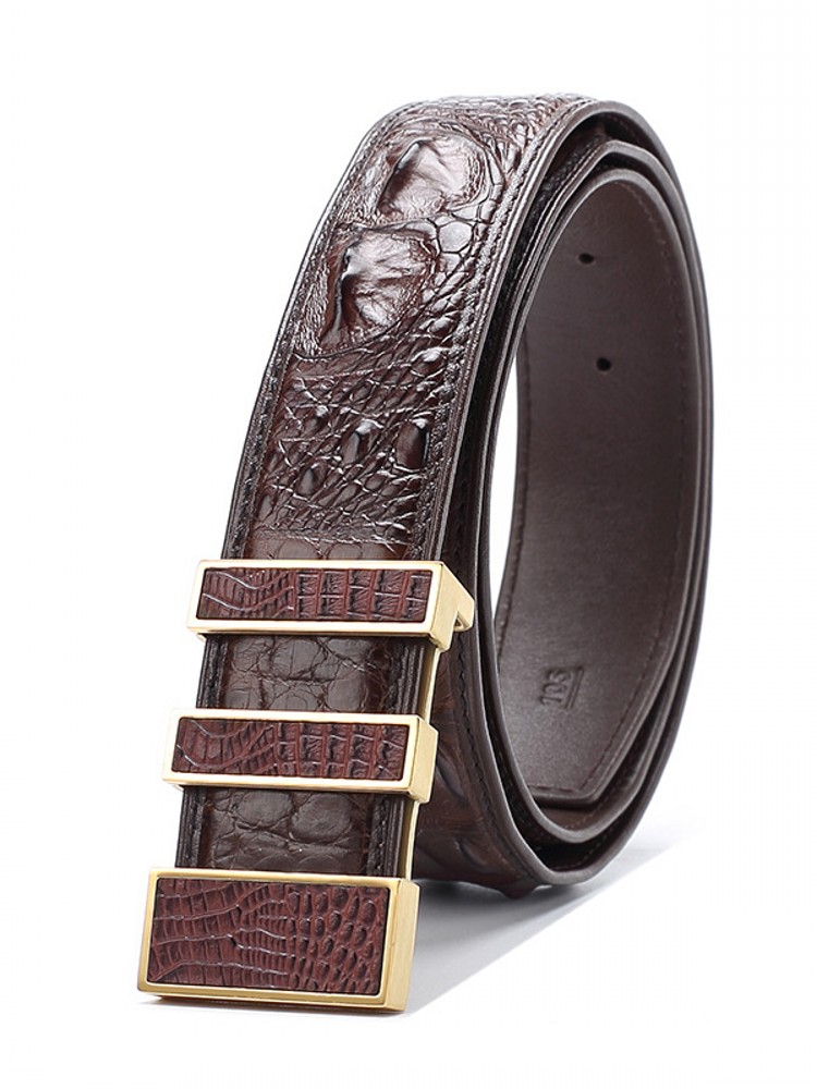 Haute qualité hommes Crocodile - Leather Works Belt avis et prix