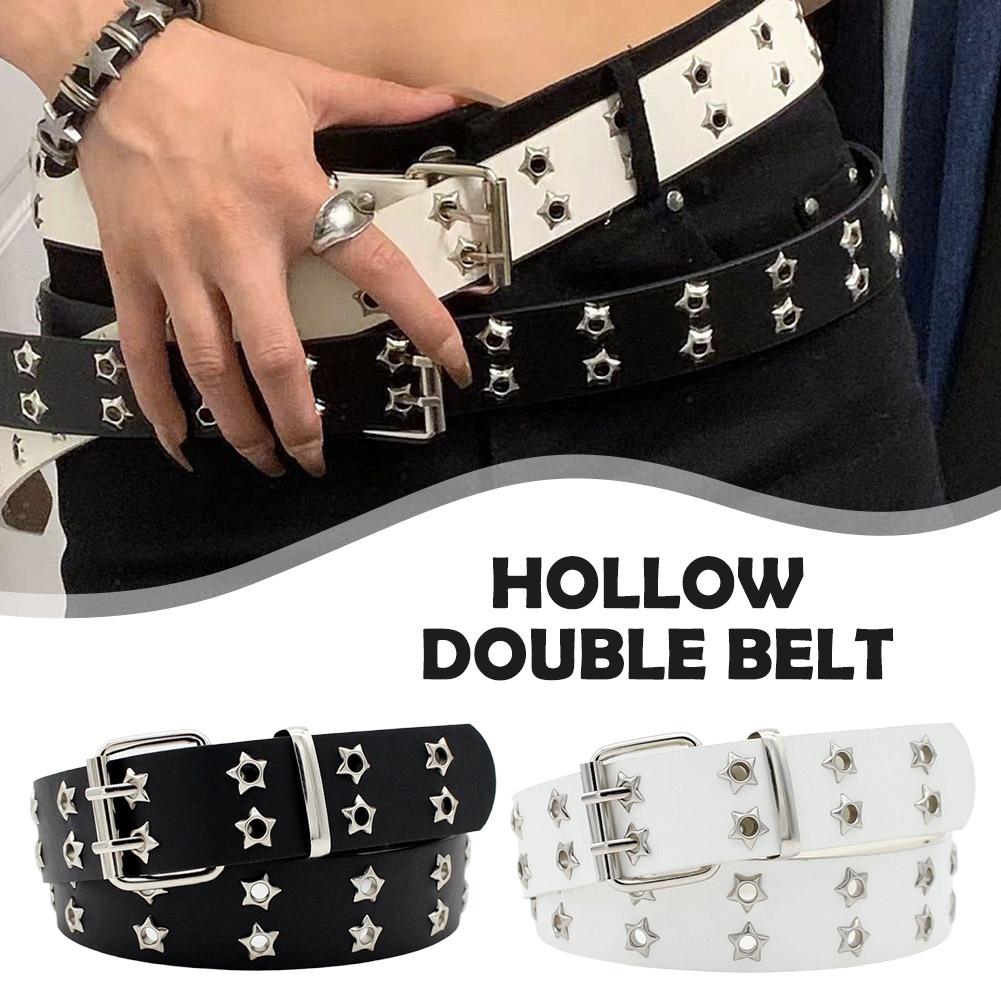 Ceinture en cuir Y2K Punk à ri - Leatherwork Eyelets avis et prix