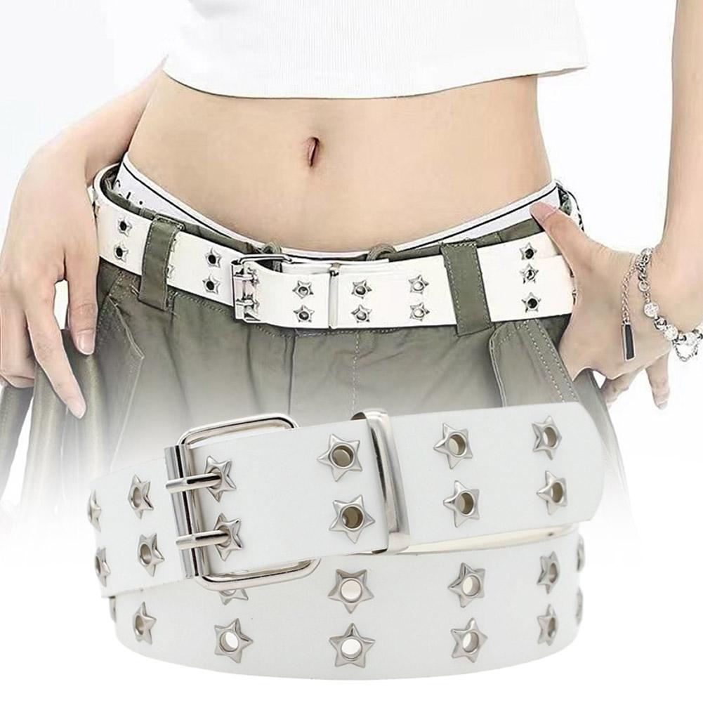 Ceinture en cuir Y2K Punk à ri - Leatherwork Eyelets avis et prix
