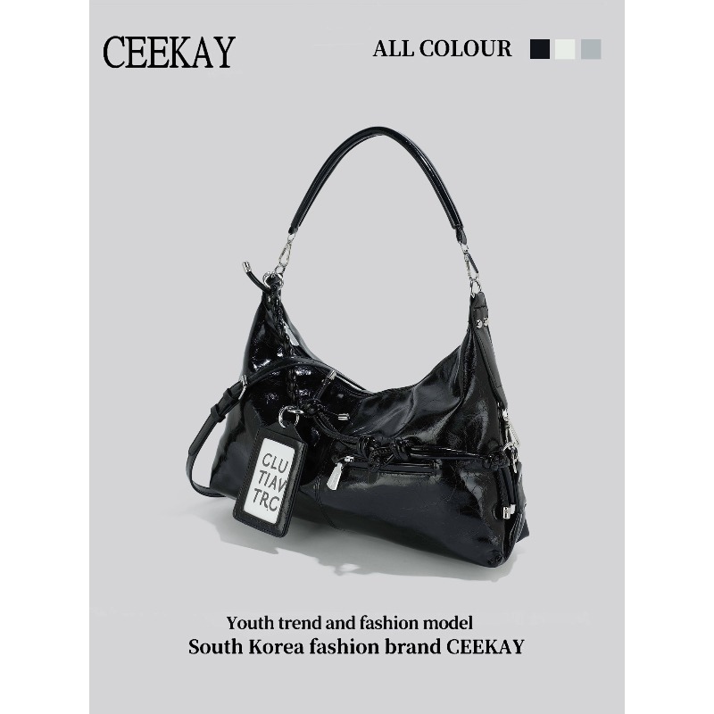 Sac Hobo en Cuir Brillant CEEK - Leatherwork Letters avis et prix
