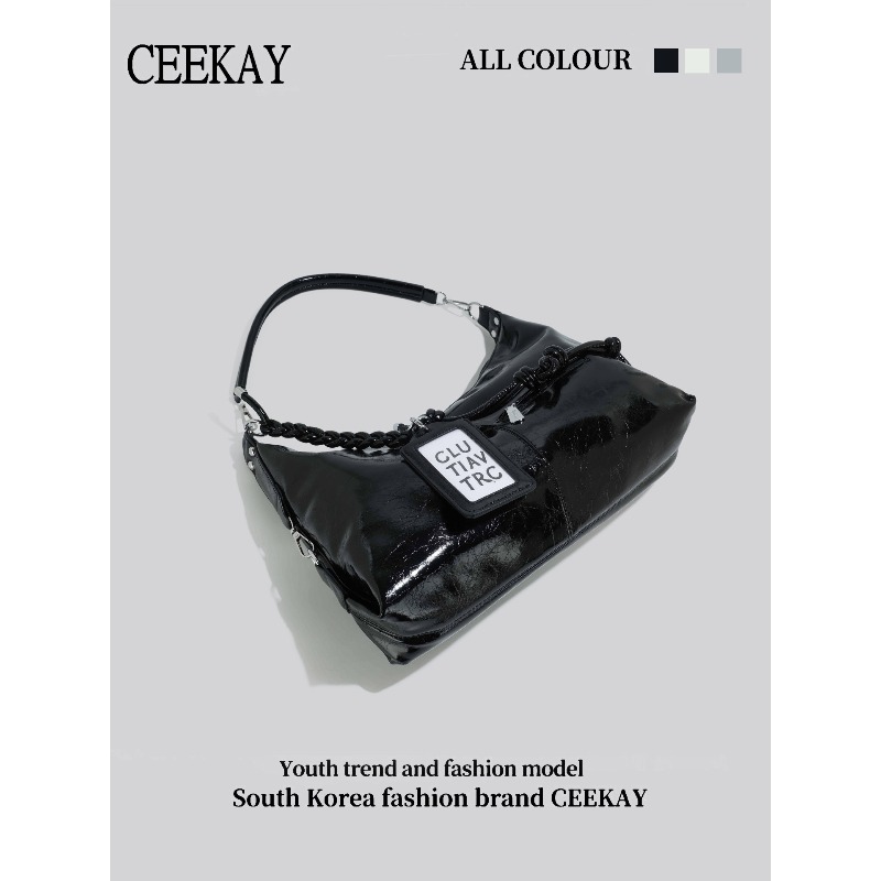 Sac Hobo en Cuir Brillant CEEK - Leatherwork Letters avis et prix