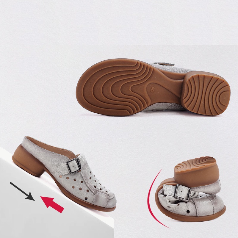 Nouvelles sandales à talon bas - Leather Work Flats avis et prix
