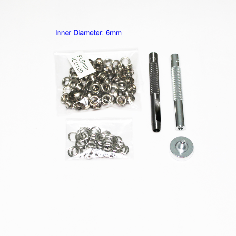 4mm-14mm 100 ensemble argent o - Leatherwork Eyelets avis et prix