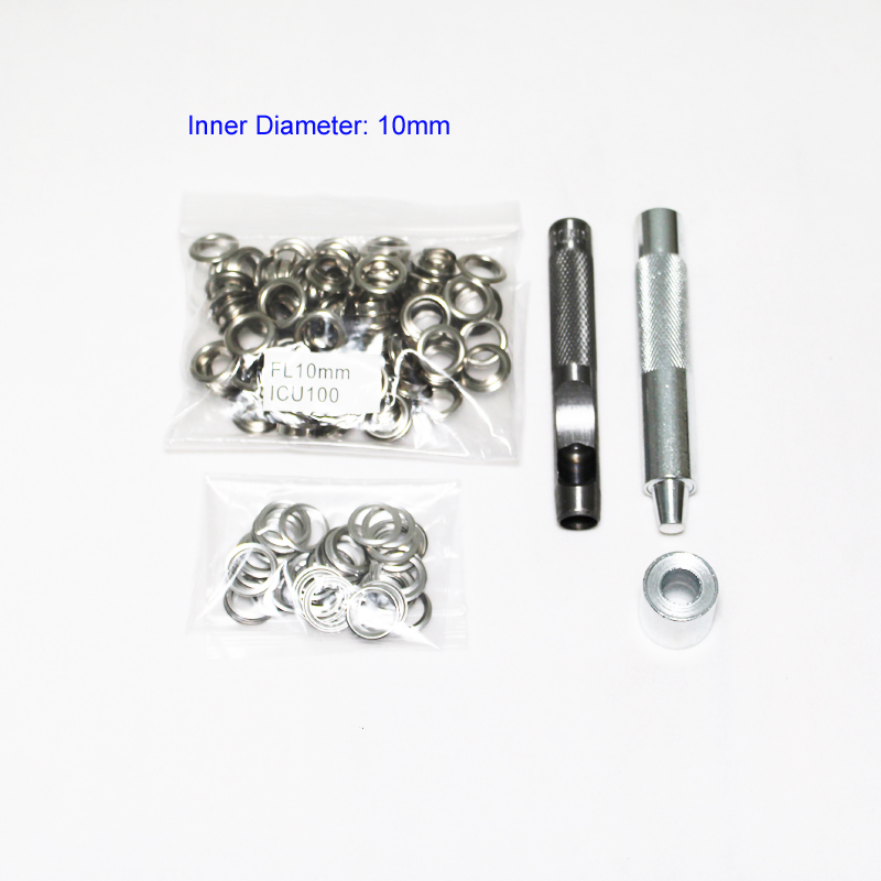 4mm-14mm 100 ensemble argent o - Leatherwork Eyelets avis et prix