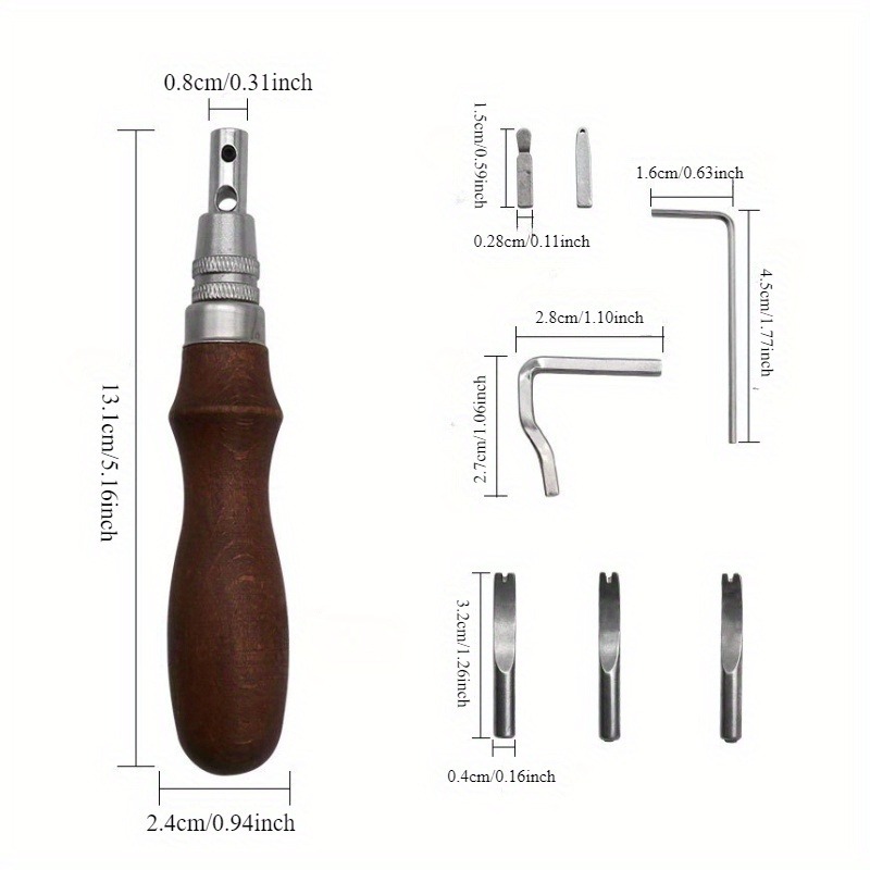 Kit de 7 outils professionnels - Leatherwork Edge Beveler avis et prix