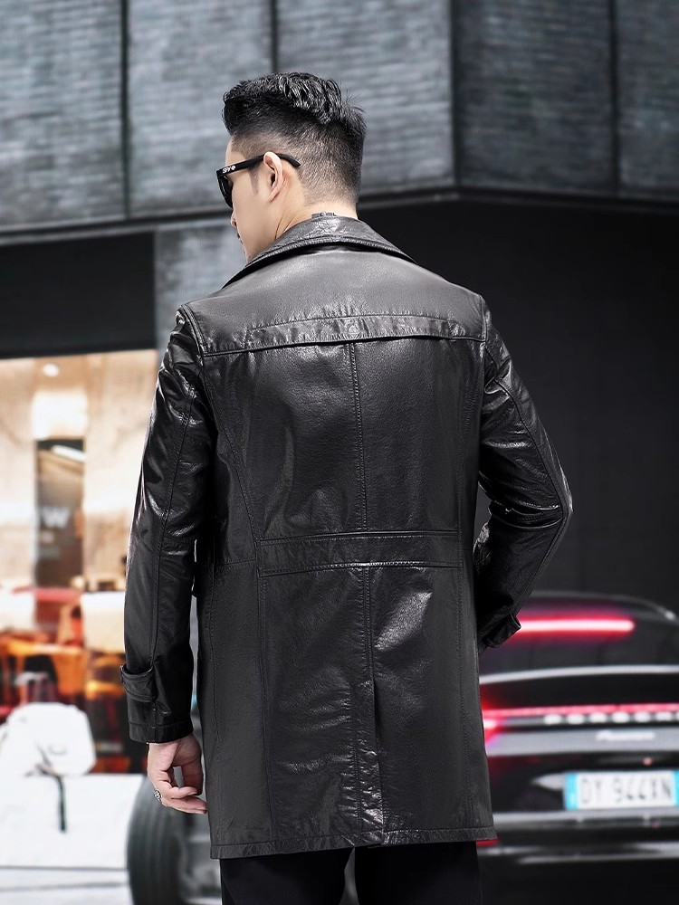 Veste de luxe en cuir de vache - Leather Work Jacket Mens avis et prix