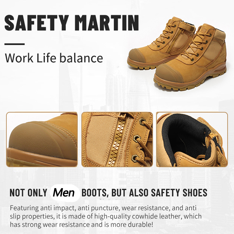 Bottes en cuir véritable pour  - Leather Work Flats avis et prix
