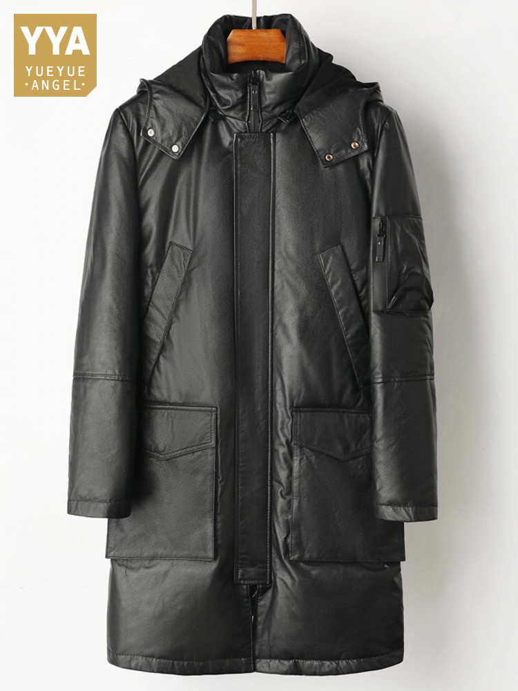 Hiver hommes chaud peau de vac - Leather Work Jacket Mens avis et prix