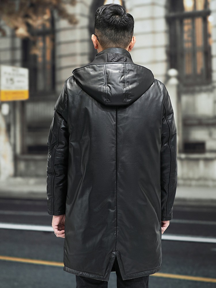 Hiver hommes chaud peau de vac - Leather Work Jacket Mens avis et prix